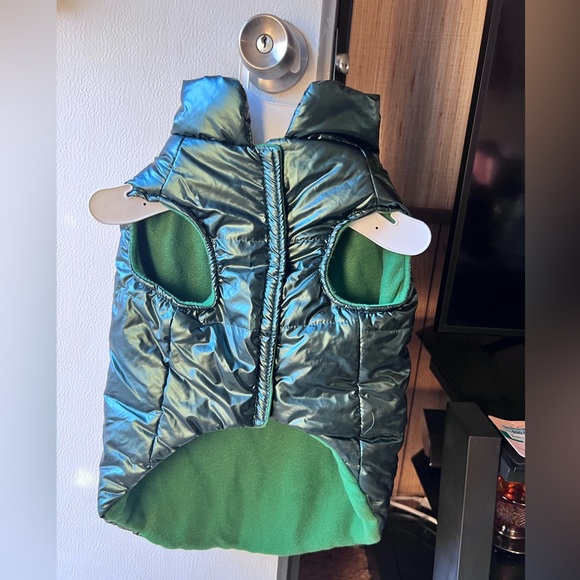 NWT🐶Cosmo puffy dog 🐶 coat emerald green size large - Picture 13 of 14